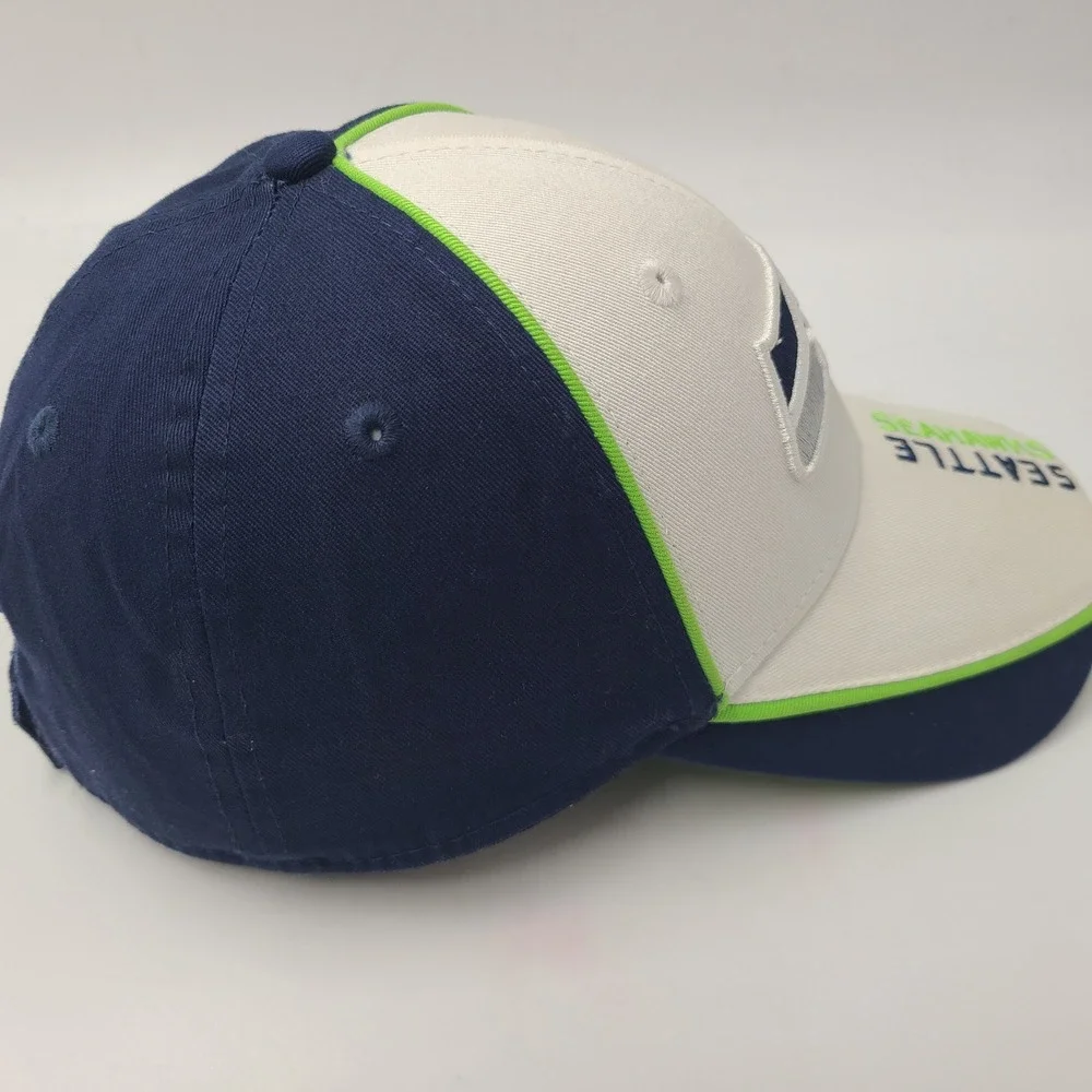 Seattle Seahawks Hat Adjustable New Era 9Forty White Blue Green NFL Football Men